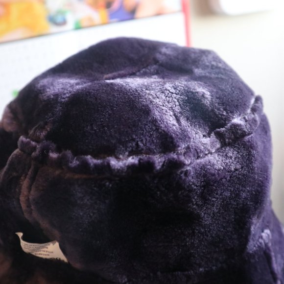Purple Velvet Reversible Bucket Hat (D&Y, NY) - Picture 2 of 4